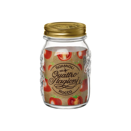 QUATTRO STORAGE JAR WITH GOLD LID - BORMIOLI ROCCO # 3.49750