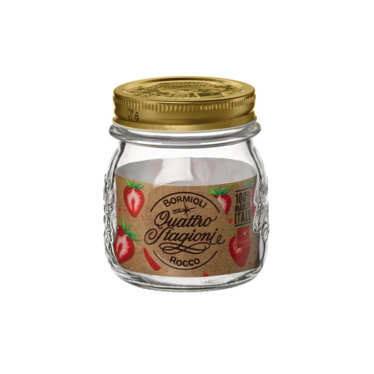 QUATTRO STORAGE JAR WITH GOLD LID - BORMIOLI ROCCO # 3.57750