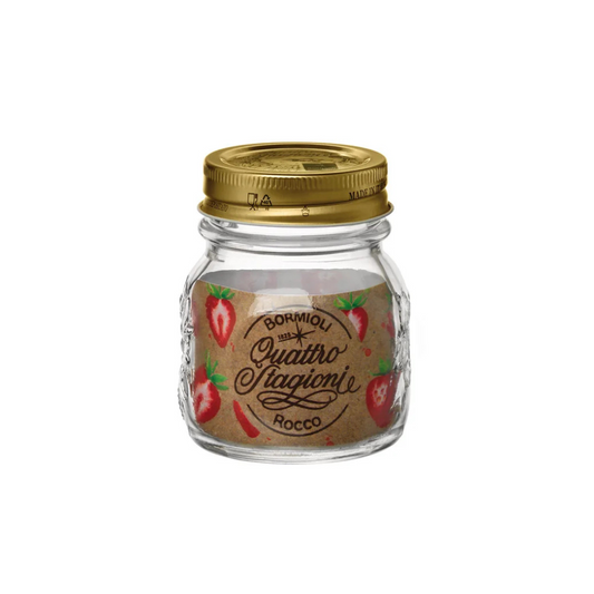 QUATTRO STORAGE JAR WITH GOLD LID - BORMIOLI ROCCO # 3.57760