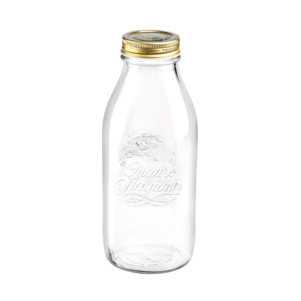 QUATTRO STORAGE JAR WITH GOLD LID - BORMIOLI ROCCO # 3.65600