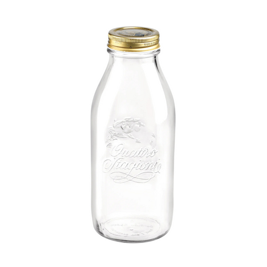 QUATTRO STORAGE JAR WITH GOLD LID - BORMIOLI ROCCO # 3.65600