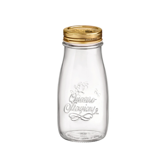 QUATTRO STORAGE JAR WITH GOLD LID - BORMIOLI ROCCO # 3.65642