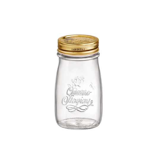 QUATTRO STORAGE JAR WITH GOLD LID - BORMIOLI ROCCO # 3.65641