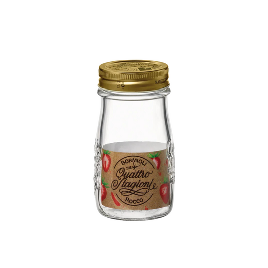 QUATTRO STORAGE JAR WITH GOLD LID - BORMIOLI ROCCO # 3.65641