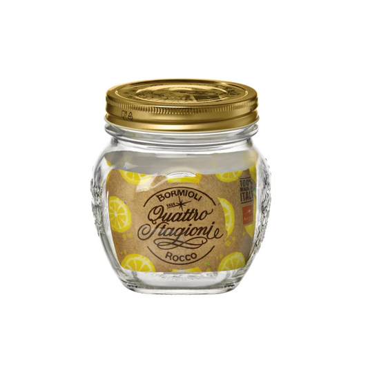 QUATTRO STORAGE JAR WITH GOLD LID - BORMIOLI ROCCO # 3.65630