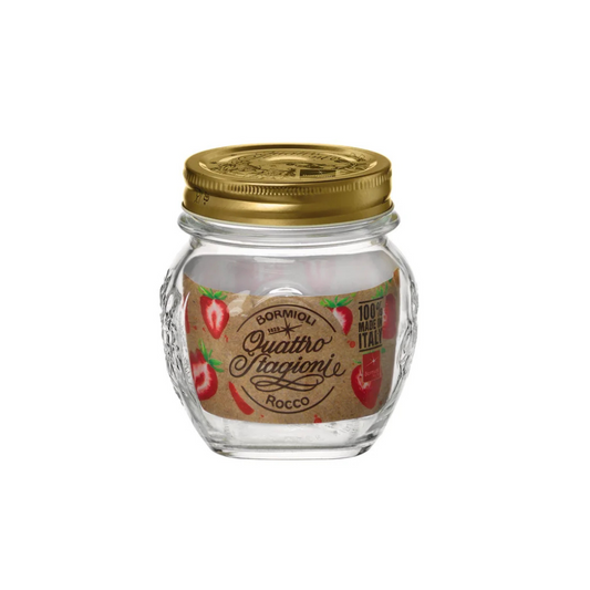 QUATTRO STORAGE JAR WITH GOLD LID - BORMIOLI ROCCO # 3.65610