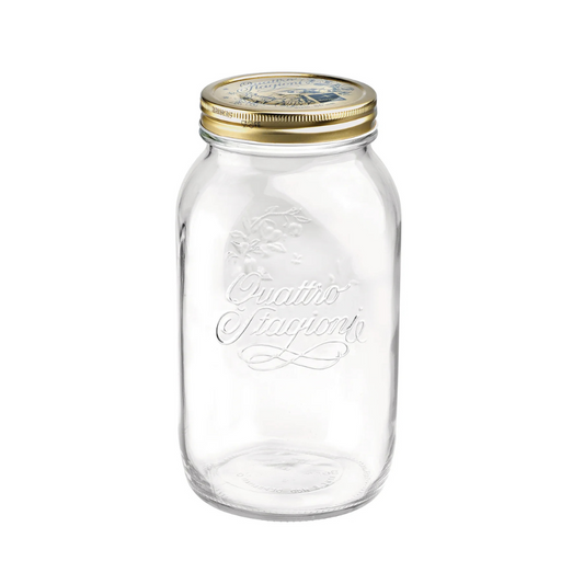 QUATTRO STORAGE JAR WITH GOLD LID - BORMIOLI ROCCO # 3.59920