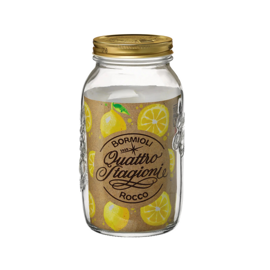 QUATTRO STORAGE JAR WITH GOLD LID - BORMIOLI ROCCO # 3.59920
