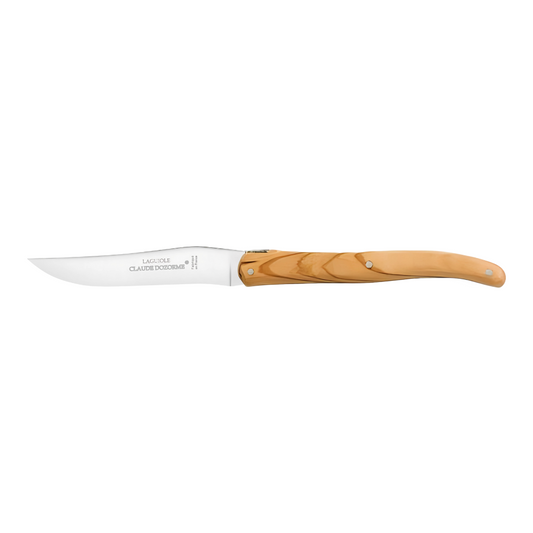 LAGUIOLE TABLE KNIFE - OLIVEWOOD - CLAUDE DOZORME # 1.60.110.89