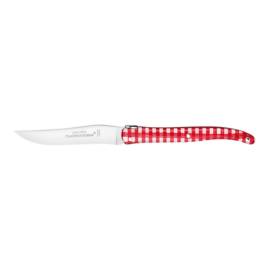 LAGUIOLE TABLE KNIFE - GINGHAMCHECK - CLAUDE DOZORME # 1.60.110.25