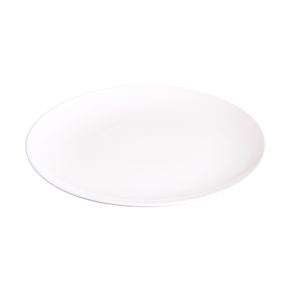 FINE CHINA ROLLED RIM ROUND PLATTER 12" | 30.5 CM - WHITE - DON BELLINI # DB3010031