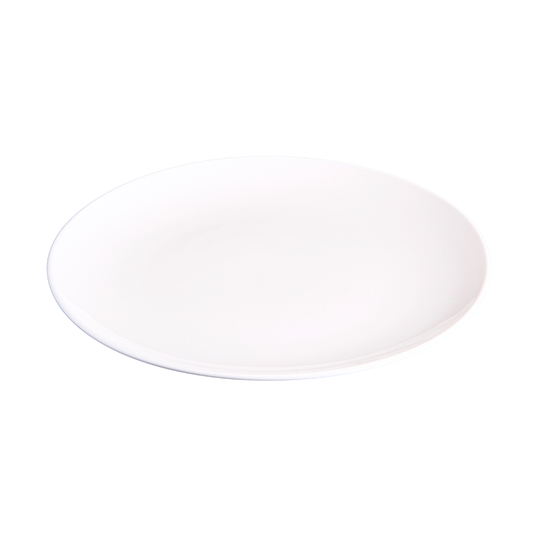 FINE CHINA ROLLED RIM ROUND PLATTER 12" | 30.5 CM - WHITE - DON BELLINI # DB3010031