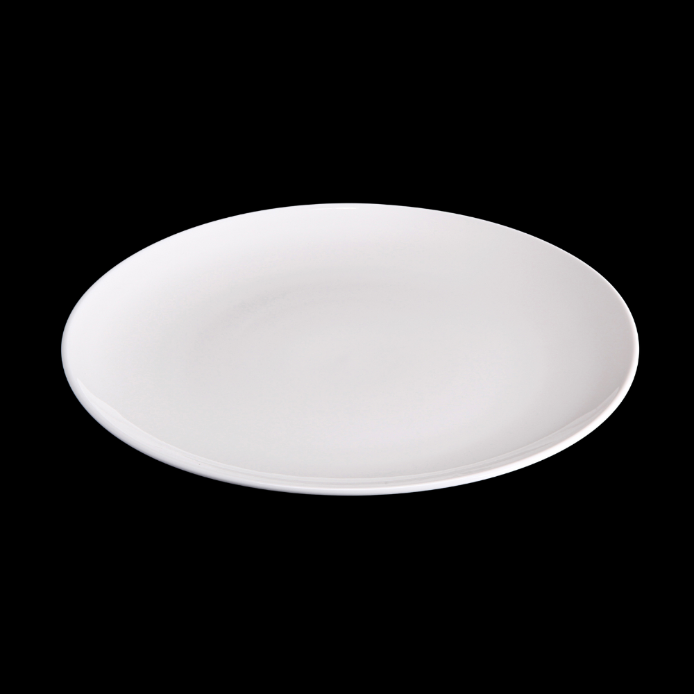 FINE CHINA ROLLED RIM ROUND PLATTER 12" | 30.5 CM - WHITE - DON BELLINI # DB3010031