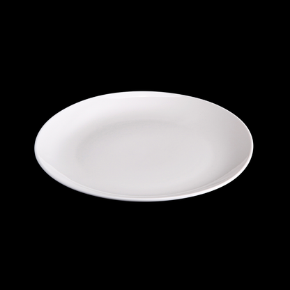 FINE CHINA ROLLED RIM DINNER PLATE 10" | 25.5 CM - WHITE - DON BELLINI # DB3010026