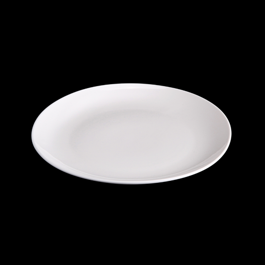 FINE CHINA ROLLED RIM DINNER PLATE 10" | 25.5 CM - WHITE - DON BELLINI # DB3010026