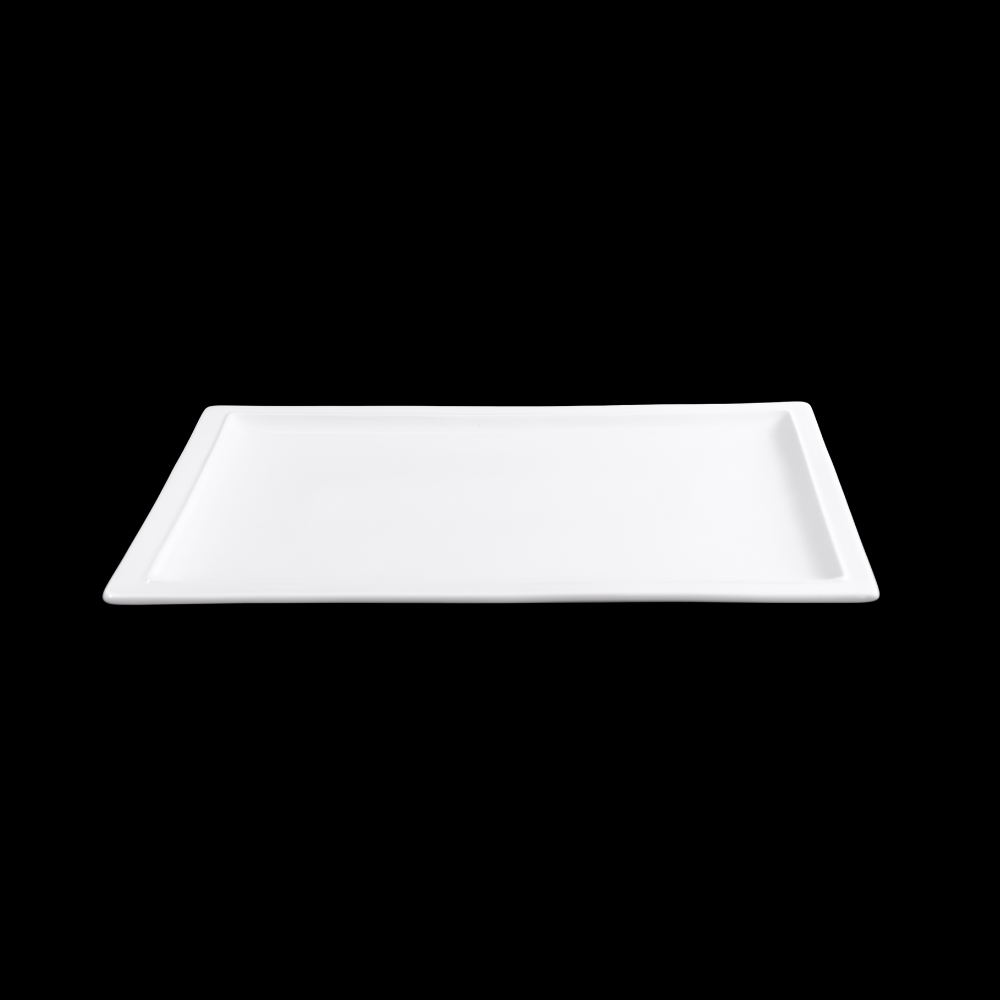 FINE CHINA RECTANGULAR PLATE 14" | 36 CM - WHITE - DON BELLINI # DB3013136