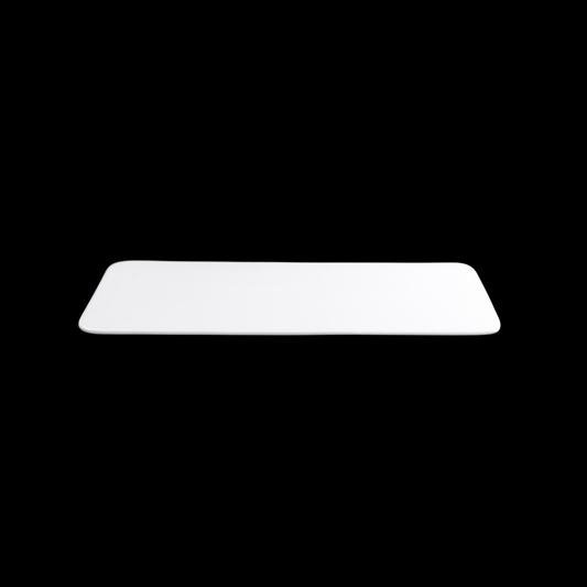 FINE CHINA RECTANGULAR FLAT PLATE 12" | 30 CM - WHITE - DON BELLINI # DB3013229