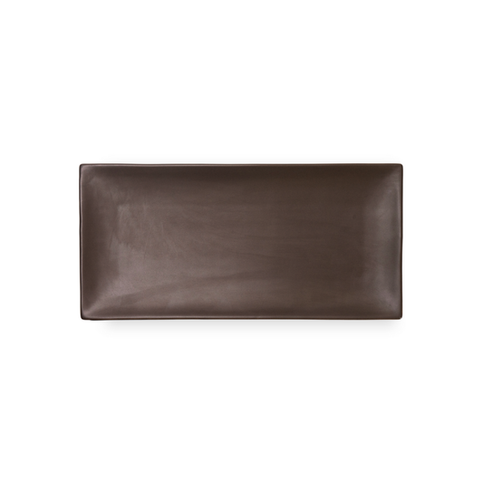 DE TERRA RECT. PLATE 13" l 33 CM - DARK BROWN - DON BELLINI # DB2313033