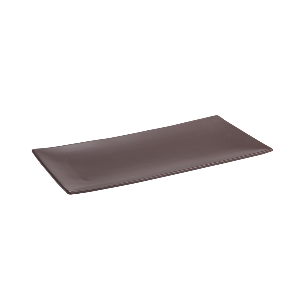 DE TERRA RECT. PLATE 13" l 33 CM - DARK BROWN - DON BELLINI # DB2313033