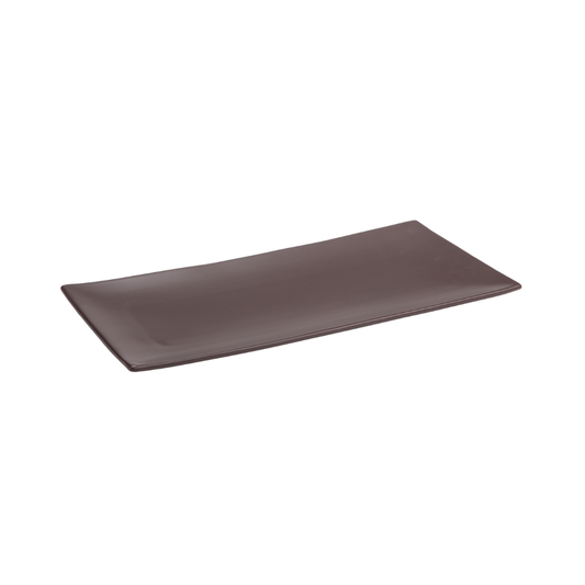 DE TERRA RECT. PLATE 13" l 33 CM - DARK BROWN - DON BELLINI # DB2313033