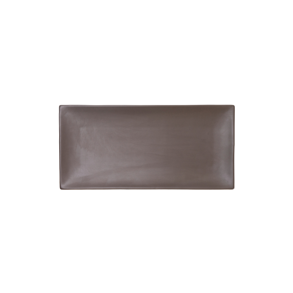 DE TERRA RECT. PLATE 11" l 28 CM - DARK BROWN - DON BELLINI # DB2313028