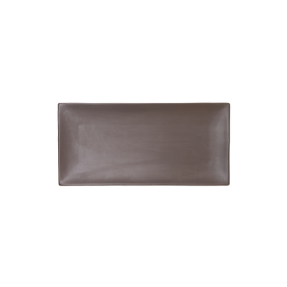 DE TERRA RECT. PLATE 11" l 28 CM - DARK BROWN - DON BELLINI # DB2313028