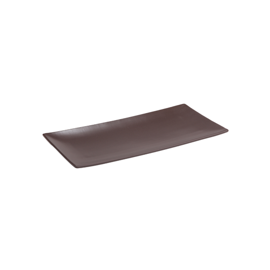 DE TERRA RECT. PLATE 11" l 28 CM - DARK BROWN - DON BELLINI # DB2313028