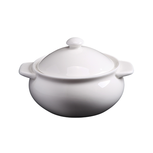 FINE CHINA BAKING POT 15 OZ | 450 ML - WHITE - DON BELLINI # DB3070045