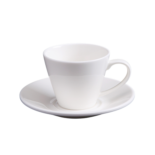 FINE CHINA 6 OZ | 180 ML TEA CUP & SAUCER - WHITE - DON BELLINI # DB3030118