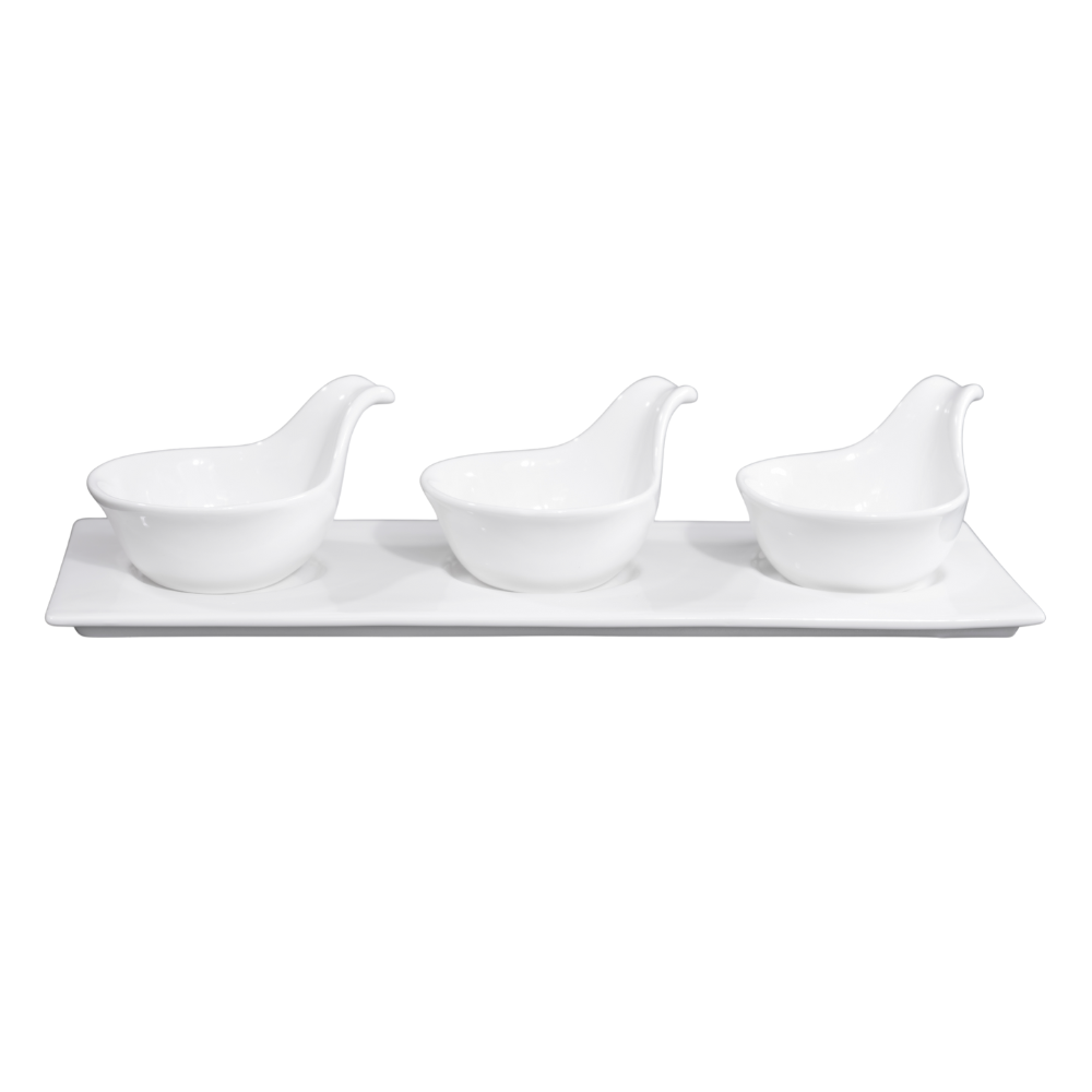 FINE CHINA CAVIAR SET 13" | 33 CM - WHITE - DON BELLINI # DB306CV34