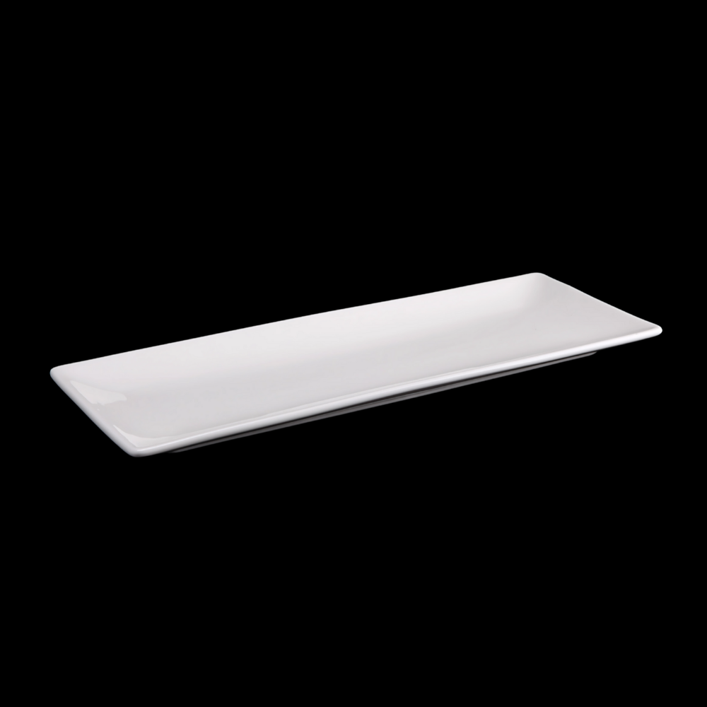 FINE CHINA SUSHI / CANAPE DISH 14" X 5.5" | 36 X 14 CM - WHITE - DON BELLINI # DB3013036