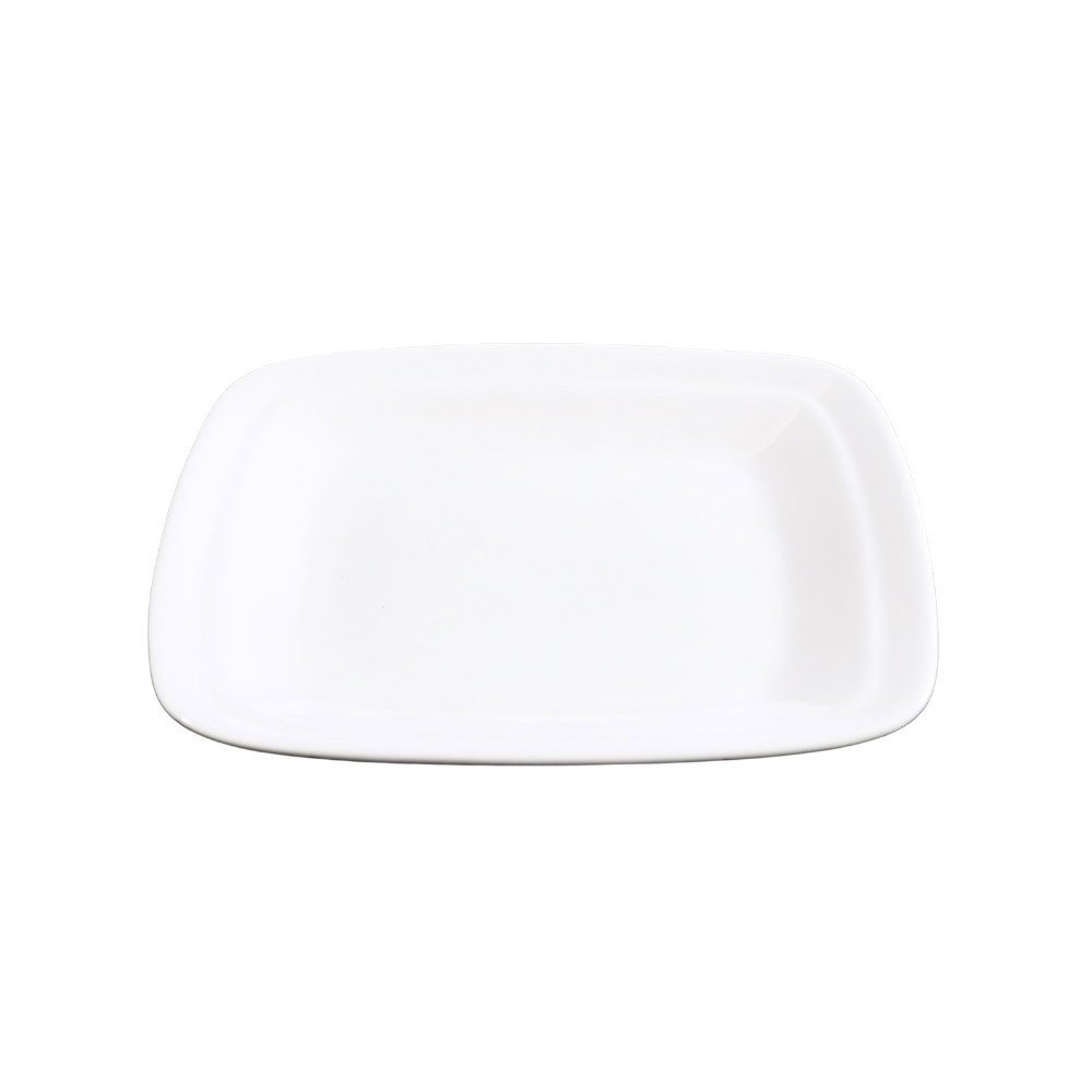 FINE CHINA SQUARE RIM PLATE 9.5" | 24 CM - WHITE - DON BELLINI # DB3012228