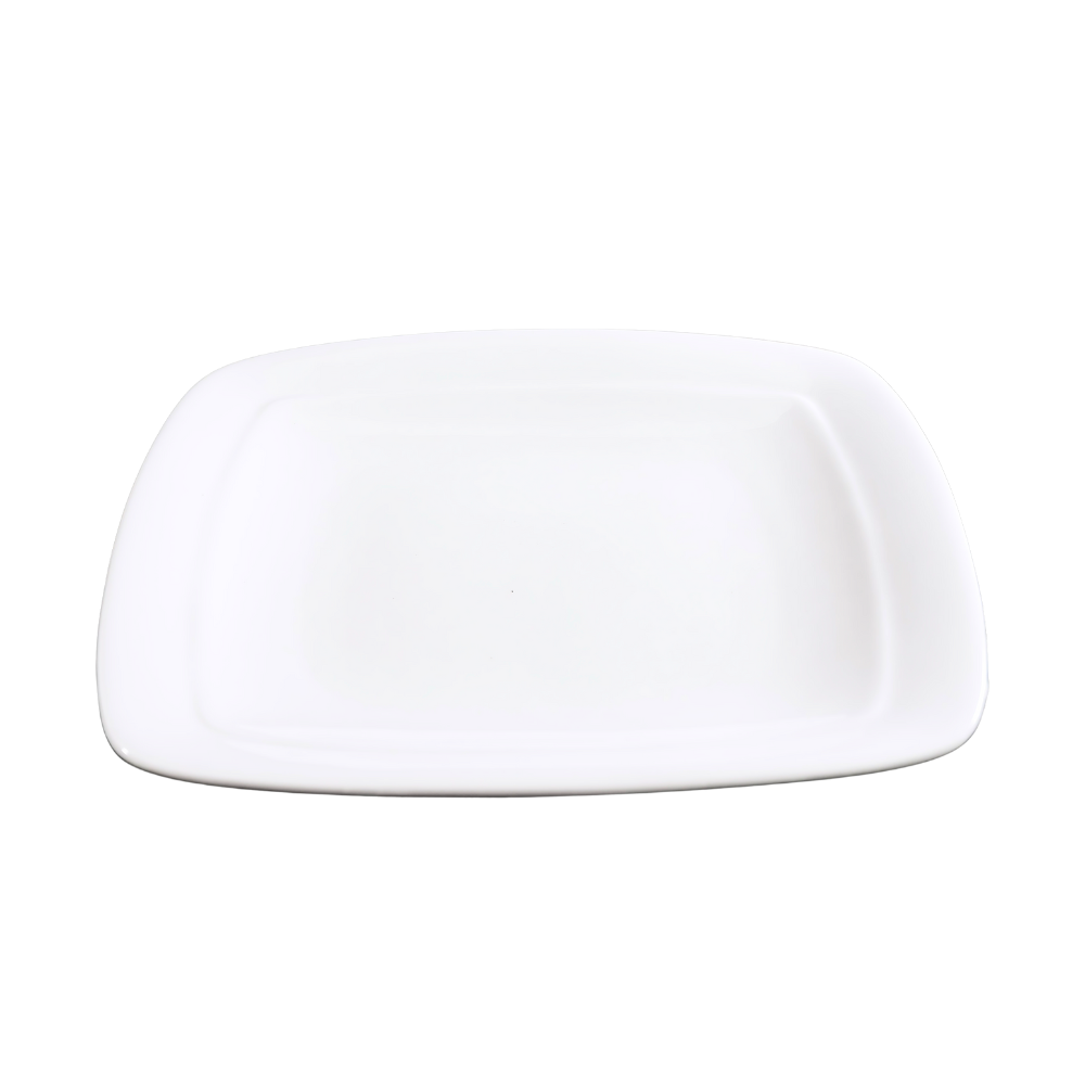 FINE CHINA SQUARE RIM PLATE 11.5" | 29 CM - WHITE - DON BELLINI # DB3012235