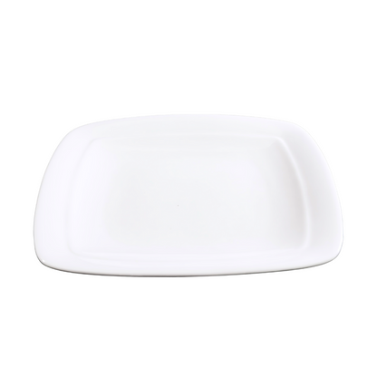 FINE CHINA SQUARE RIM PLATE 11.5" | 29 CM - WHITE - DON BELLINI # DB3012235
