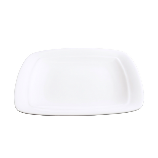 FINE CHINA SQUARE RIM PLATE 11.5" | 29 CM - WHITE - DON BELLINI # DB3012235