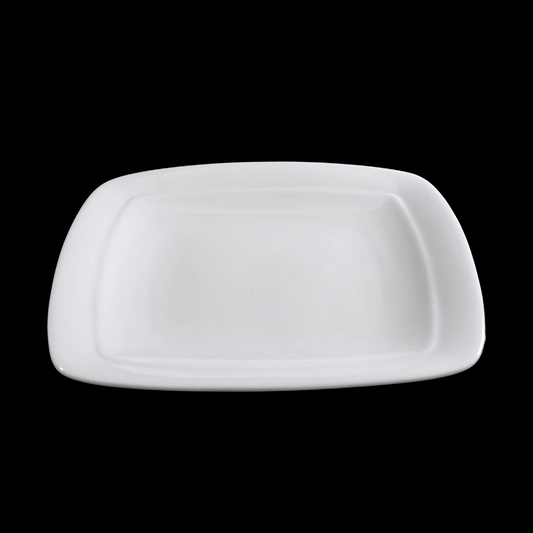 FINE CHINA SQUARE RIM PLATE 11.5" | 29 CM - WHITE - DON BELLINI # DB3012235