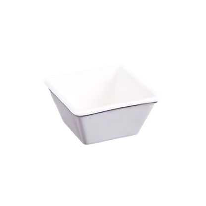 FINE CHINA SQUARE DISH 3" X 3" X 1.25'' | 7.5 X 7.5 X 3.5 CM 3 FL OZ | 90 ML - WHITE - DON BELLINI # DB3022008