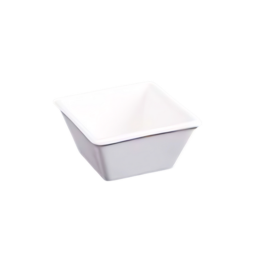 FINE CHINA SQUARE DISH 3" X 3" X 1.25'' | 7.5 X 7.5 X 3.5 CM 3 FL OZ | 90 ML - WHITE - DON BELLINI # DB3022008