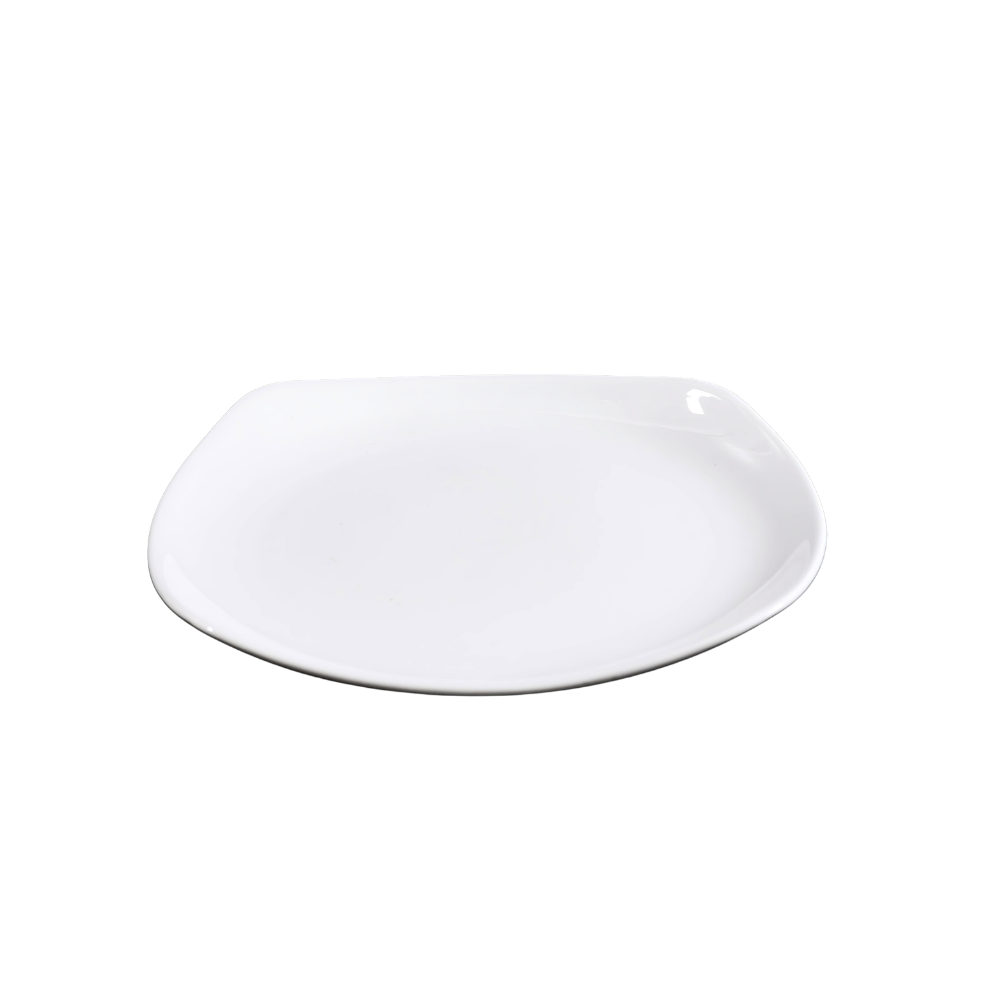 FINE CHINA SQUARE COUPE PLATE 10" | 25 CM - WHITE - DON BELLINI # DB3012026