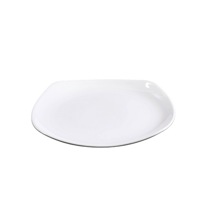 FINE CHINA SQUARE COUPE PLATE 10" | 25 CM - WHITE - DON BELLINI # DB3012026