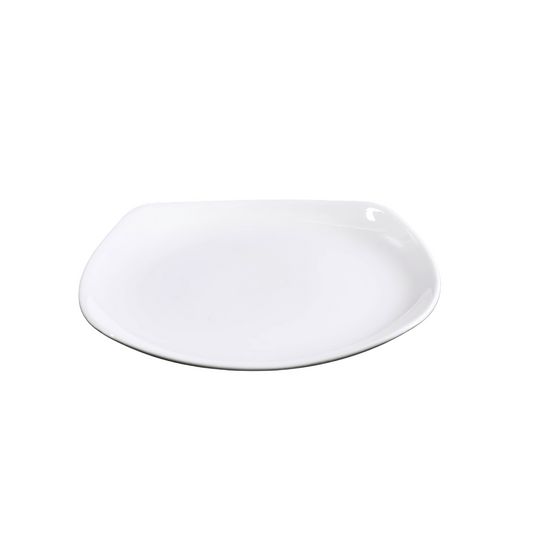 FINE CHINA SQUARE COUPE PLATE 10" | 25 CM - WHITE - DON BELLINI # DB3012026