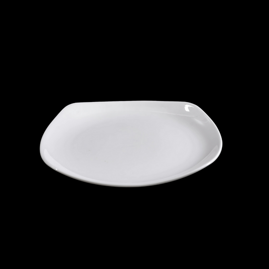 FINE CHINA SQUARE COUPE PLATE 10" | 25 CM - WHITE - DON BELLINI # DB3012026