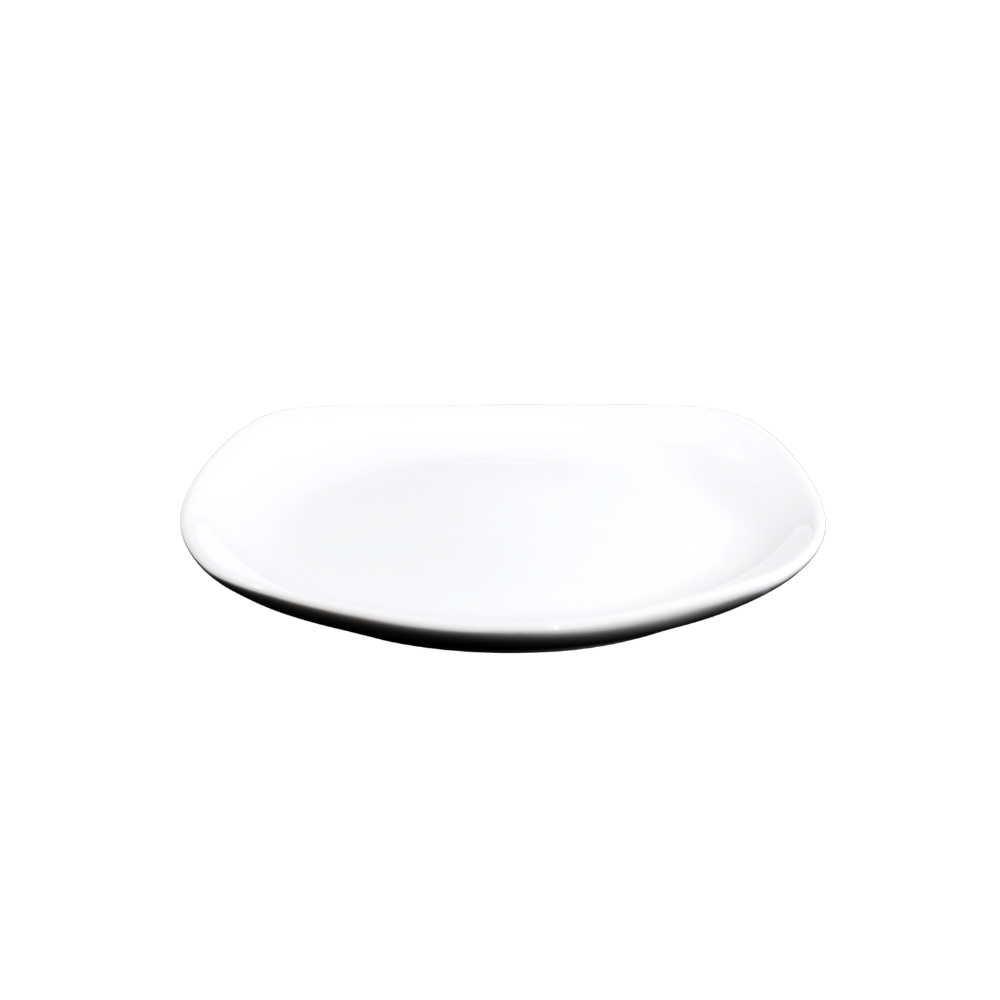 FINE CHINA SQUARE COUPE PLATE 8" | 20 CM - WHITE - DON BELLINI # DB3012020