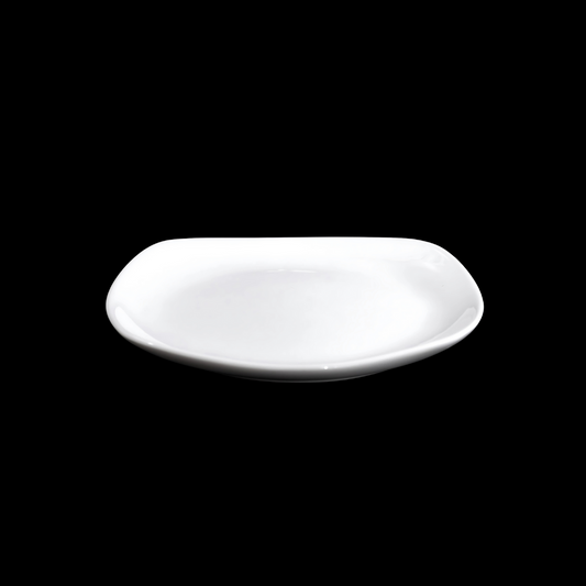 FINE CHINA SQUARE COUPE PLATE 8" | 20 CM - WHITE - DON BELLINI # DB3012020