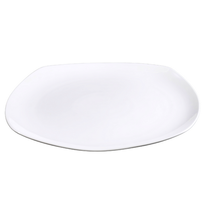 FINE CHINA SQUARE COUPE PLATE 14" | 36 CM - WHITE - DON BELLINI # DB3012036