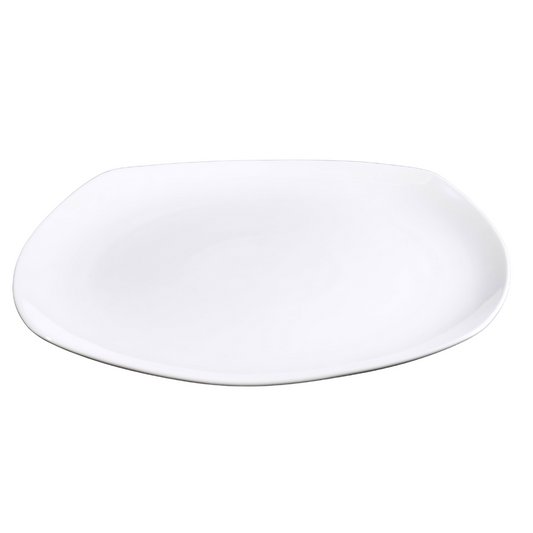 FINE CHINA SQUARE COUPE PLATE 14" | 36 CM - WHITE - DON BELLINI # DB3012036