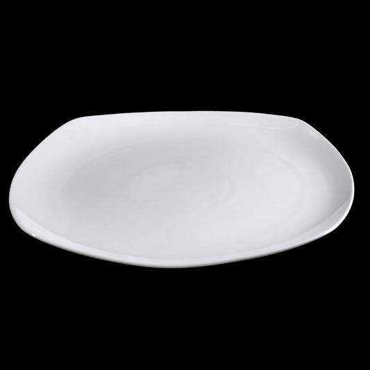 FINE CHINA SQUARE COUPE PLATE 14" | 36 CM - WHITE - DON BELLINI # DB3012036