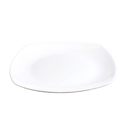 FINE CHINA SQUARE COUPE PLATE 12" | 30 CM - WHITE - DON BELLINI # DB3012031