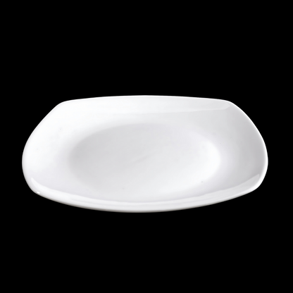 FINE CHINA SQUARE COUPE PLATE 12" | 30 CM - WHITE - DON BELLINI # DB3012031