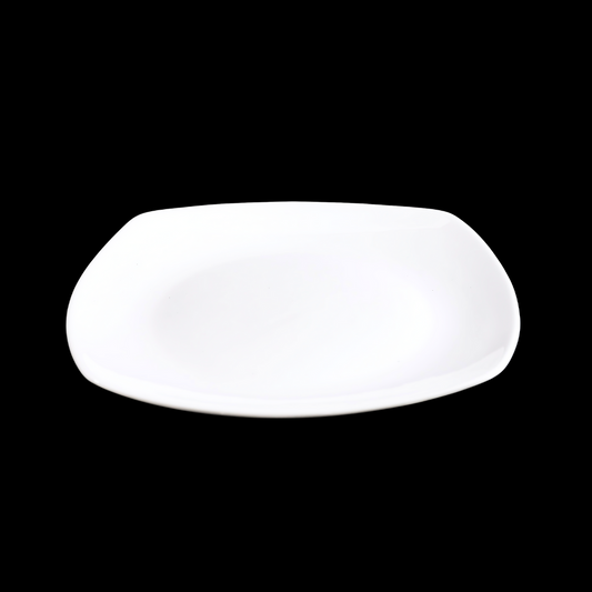 FINE CHINA SQUARE COUPE PLATE 11" | 28 CM - WHITE - DON BELLINI # DB3012028